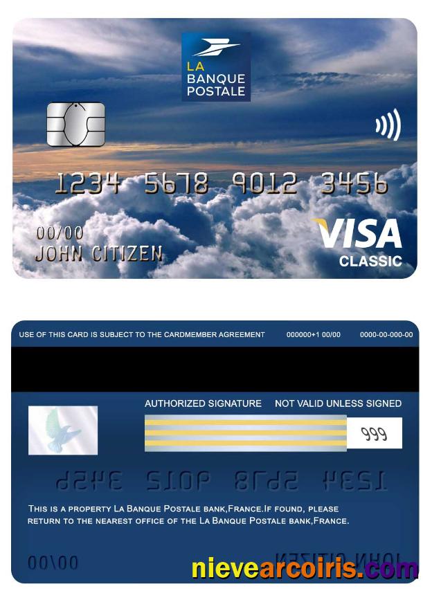 France la Banque Postale bank visa classic card 